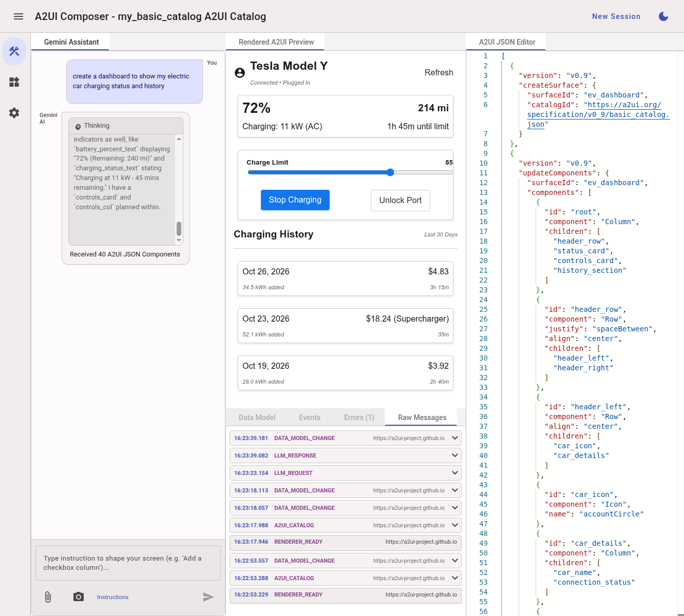 A2UI Composer Workspace
