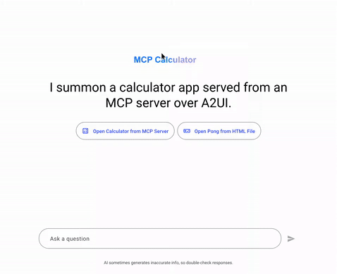 An animated GIF of the calculator app being used to perform multiplications.